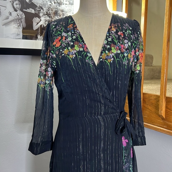 Anthropologie Laia Chiffon Wrap Dress - Picture 2 of 6